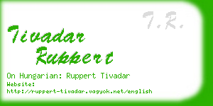 tivadar ruppert business card